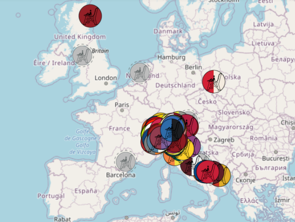 mappa panchine giganti